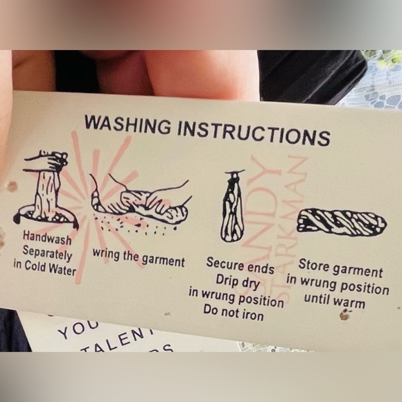 Sandy Starkman Black Broomstick Skirt Boho Goth Grunge Maxi Circle Crinkle Large - Picture 4 of 7